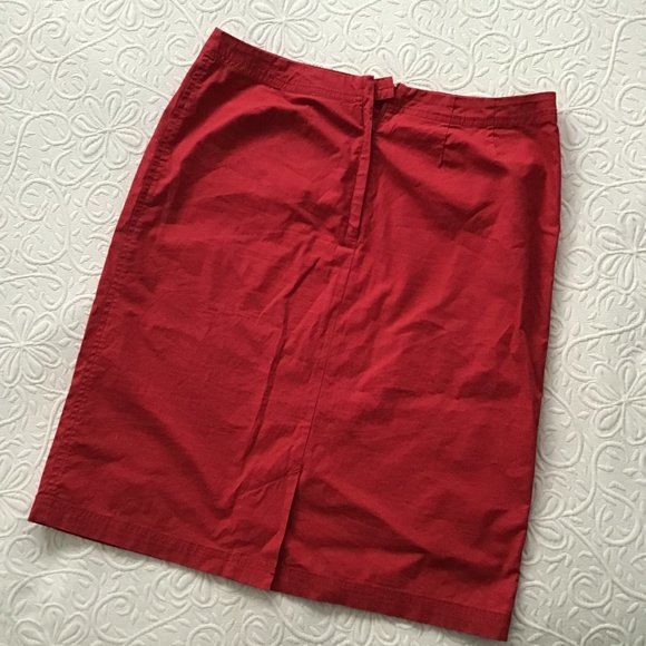 Susan Bristol Red Skirt With Beading and Floral Details Size 8 - Picture 8 of 11